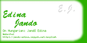 edina jando business card